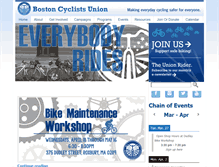 Tablet Screenshot of bostoncyclistsunion.org